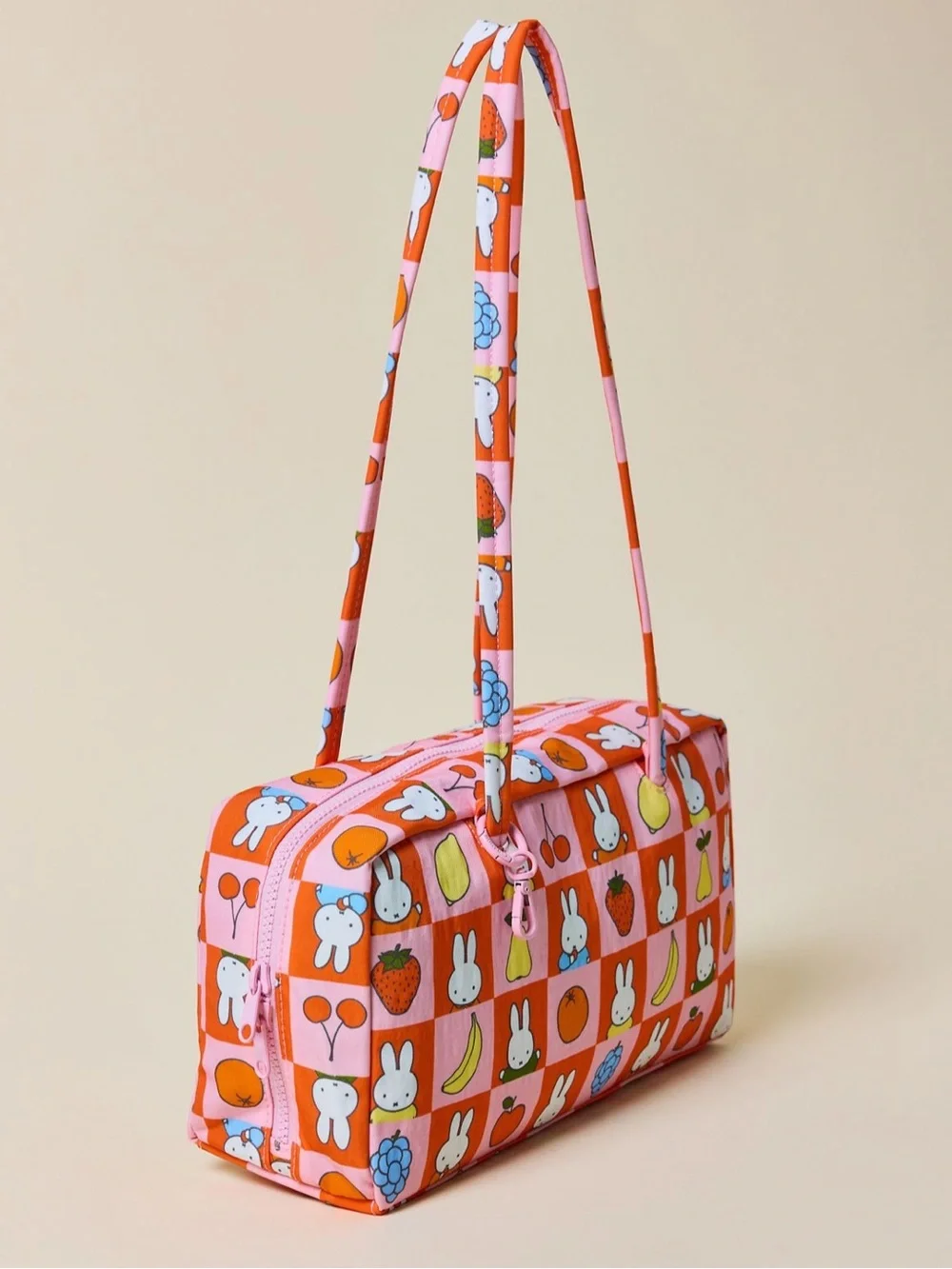 BAGGU X MIFFY X UO Orange and Pink Bowler Bag NEW NWT - Picture 2 of 6